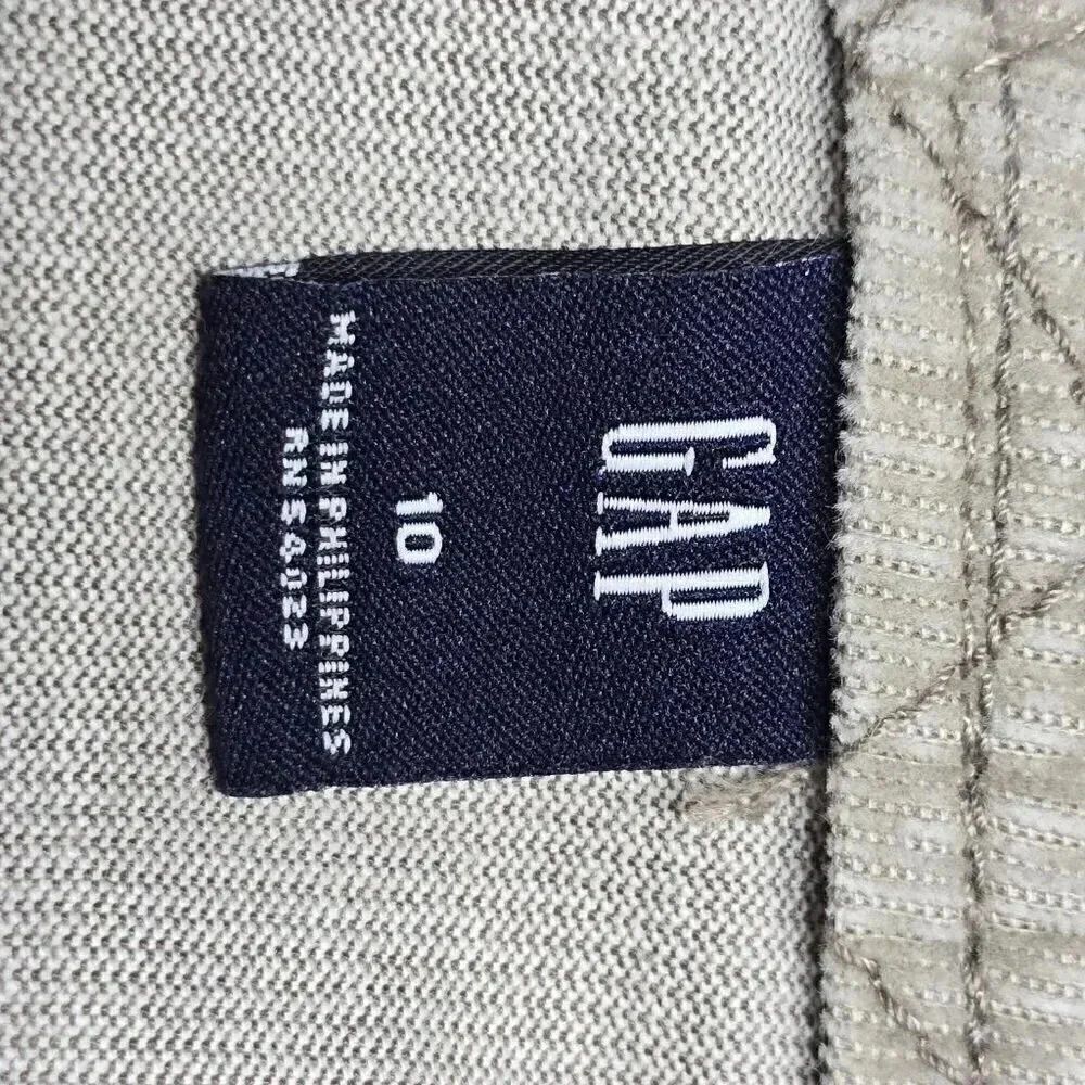 Vintage Gap Corduroy Button Front Brown Skirt Size 10 Pockets Buckle Accents - Picture 3 of 5